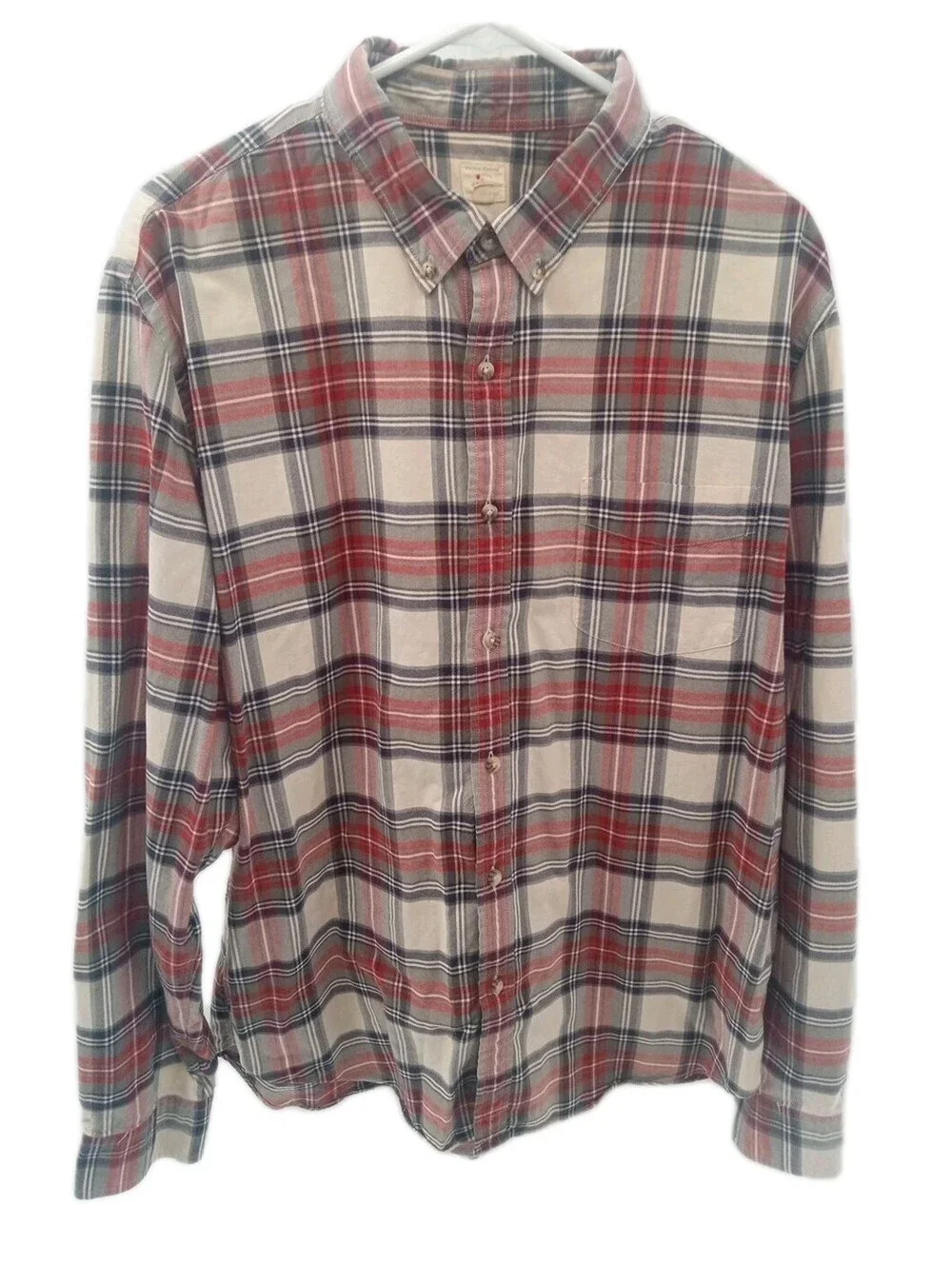 J. Crew Shirt Mens XL Multicolor Plaid Tartan Vintage Oxford Button Up Casual